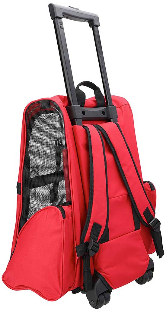 OxGord Rolling Backpack Travel Pet Carrier