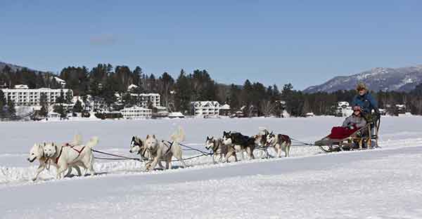 The lake placid of New York is an amazing vacation destination with a dog