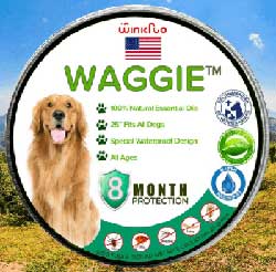 Waggie™ - natural flea and tick collar for dogs 