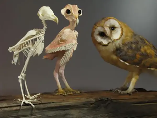 naked owl vs feathered owl