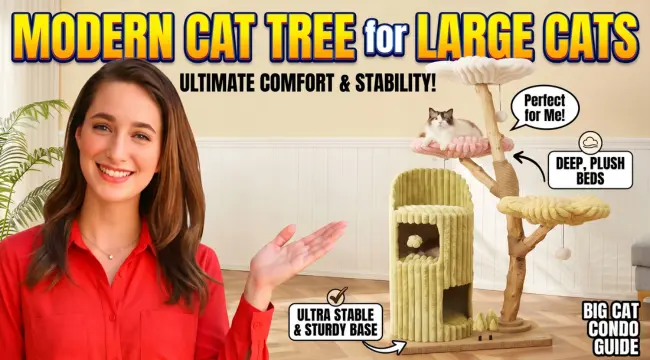 Modern Cat Tree for Large Cats: Comfort, Style, and Stability for Bigger Felines
